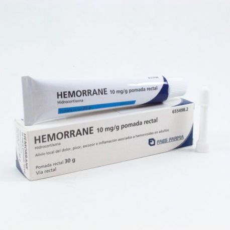 HEMORRANE 10 mg/g POMADA RECTAL , 1 tubo de 30 g