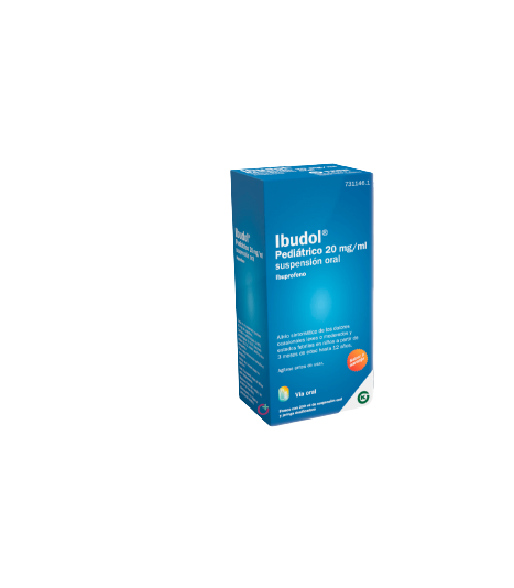 IBUDOL PEDIATRICO 20 MG/ML SUSPENSION ORAL EFG, 1 frasco de 200 ml