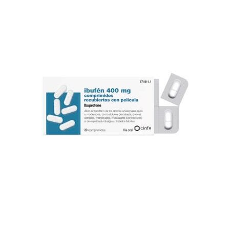 IBUFEN 400 mg COMPRIMIDOS RECUBIERTOS CON PELICULA 20 comprimidos