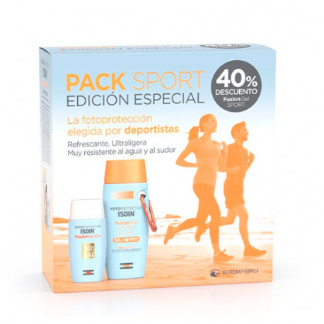 PACK SPORT FOTOPROTECTOR ISDIN FUSION SPF50+ GEL