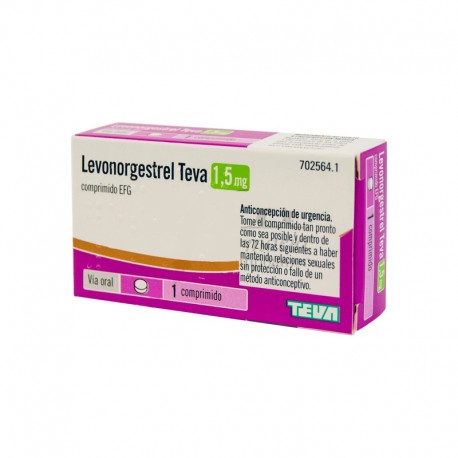 LEVONORGESTREL TEVA 1,5 MG COMPRIMIDO EFG ,1 comprimido