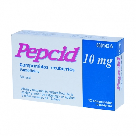 PEPCID 10 mg COMPRIMIDOS RECUBIERTOS , 12 comprimidos