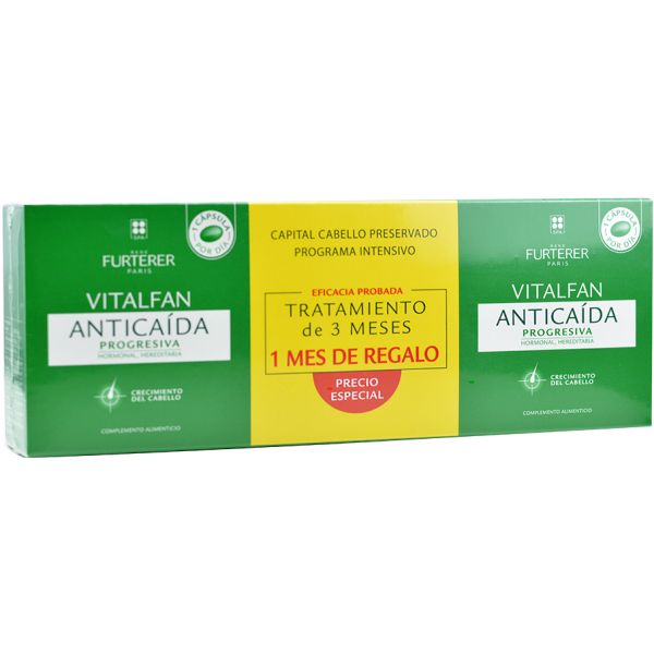 RENE FURTERER VITALFAN ANTICAIDA PROGRESIVA TRIPLO CABELLO Y UÑAS 3×30 CAPSULAS (UN MES GRATUITO)