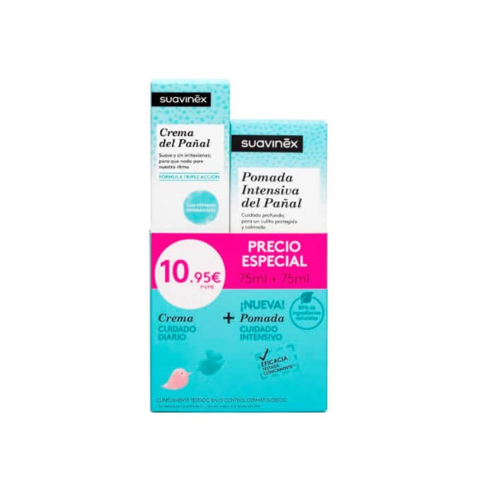 Suavinex Pack Crema Pañal 75 ml + Pomada Intensiva 75 ml