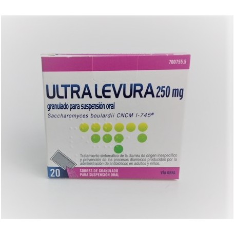 ULTRA-LEVURA 250 MG POLVO PARA SUSPENSION ORAL , 20 sobres